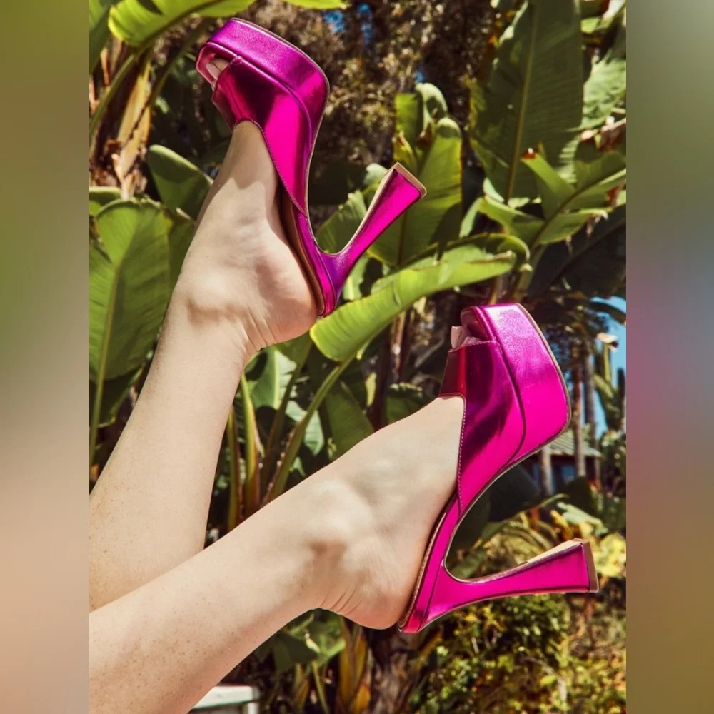 Cassia heeled mule by Just Fab size 8 - Picture 4 of 5